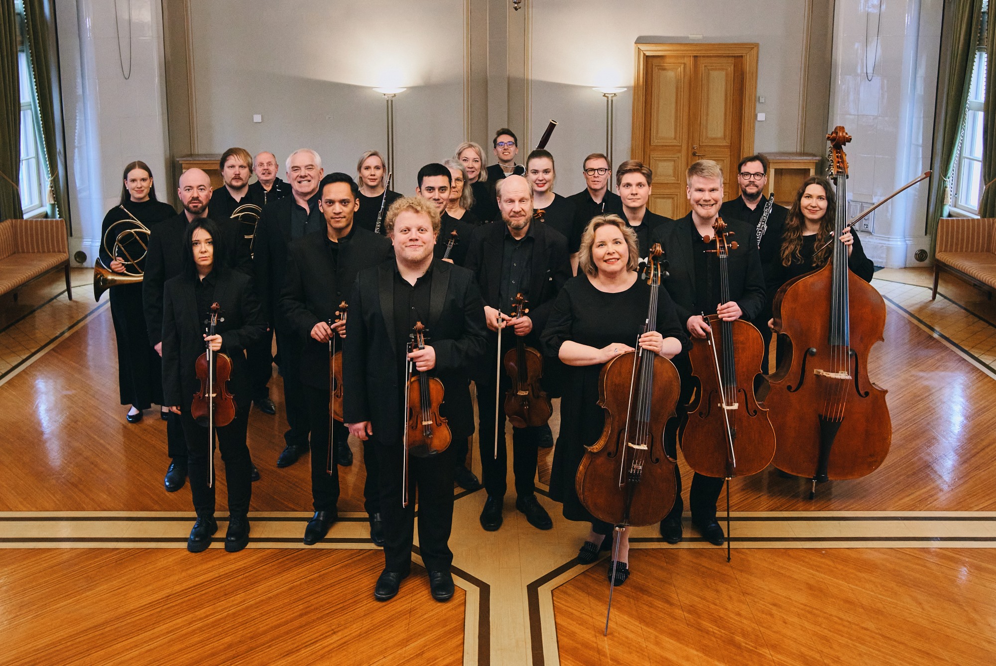 Lappeenrannan kaupunginorkesterin ryhmäkuva. 